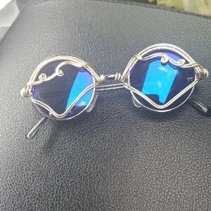 Revo Artistic Wire Wrapped Blue Sunglasses